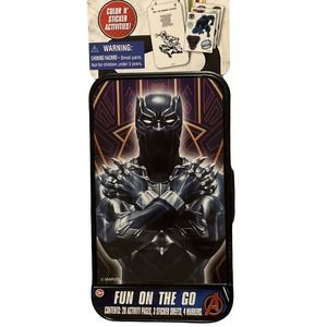 Marvel Avengers Color n' Sticker Activities in Case - Black Panther